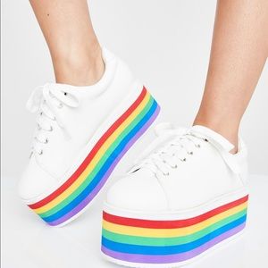 Platform rainbow pride shoes